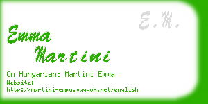 emma martini business card